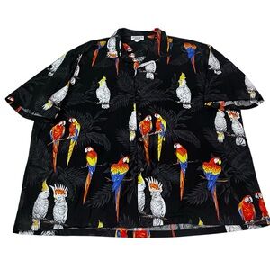 Pacific Legend 4XL Hawaiian Shirt Parrot Print Made USA